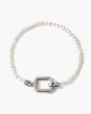 seed pearl bracelet in white gold