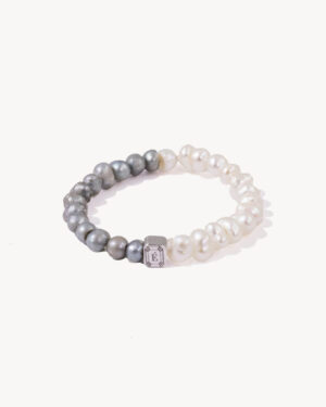 Grey Duo Seed Pearl Ring